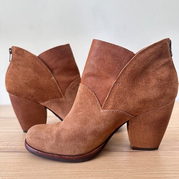 Kork-Ease Women's Castaneda Heeled Ankle Boot Brown Suede, Size 9 - Picture 3 of 12